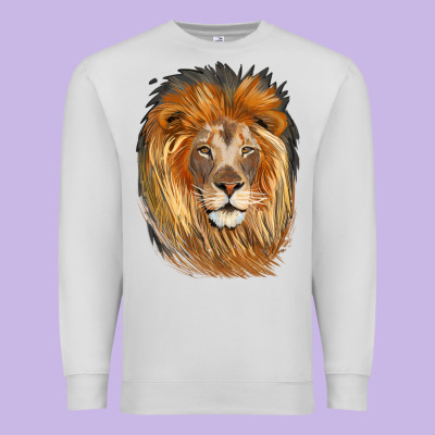 Lion Head Premium Sweatshirt Designed By Lillyallendesigns