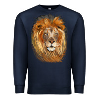 Navy Lion Head Premium Sweatshirt - LillyAllenDesigns