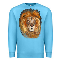 Ocean Blue Lion Head Premium Sweatshirt - LillyAllenDesigns