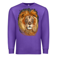 Purple Lion Head Premium Sweatshirt - LillyAllenDesigns