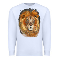 White Lion Head Premium Sweatshirt - LillyAllenDesigns