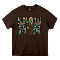 Chocolate Brown show mom highland cow Heavy Core Tee - SublimationCraftShop