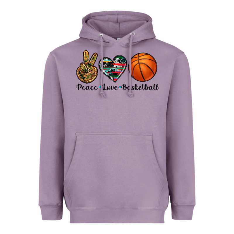 Peace Love Basketball Heavyweight Hoodie by Artiststas | Teevron