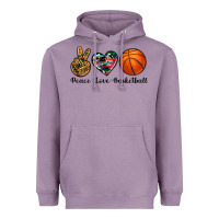 Lavender peace love basketball Heavyweight Hoodie - Artiststas