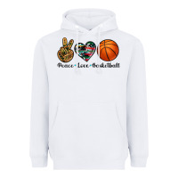 White peace love basketball Heavyweight Hoodie - Artiststas