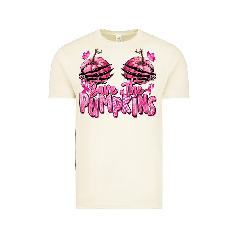 Save The Pumpkins Breast Cancer Vintage Tee by RanaPortraitStore | Teevron