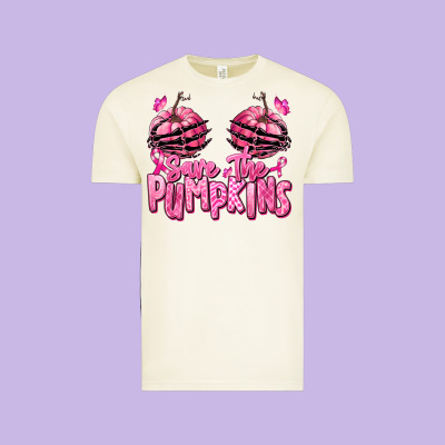 Vintage Tee save the pumpkins breast cancer