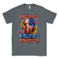 Charcoal Heather America skeleton 4th of july Classic Tee - CowGirlArtShop