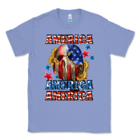 Colony Blue America skeleton 4th of july Classic Tee - CowGirlArtShop