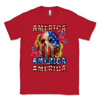 Red America skeleton 4th of july Classic Tee - CowGirlArtShop