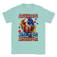Seafoam America skeleton 4th of july Classic Tee - CowGirlArtShop