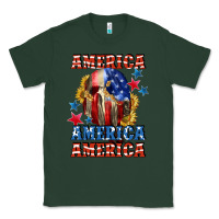 Sports Green America skeleton 4th of july Classic Tee - CowGirlArtShop