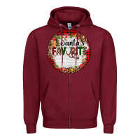 Burgundy custom name santas favorite nurse Zipper Hoodie - AdoDesignShop