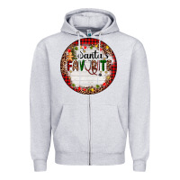 Heather Grey custom name santas favorite nurse Zipper Hoodie - AdoDesignShop