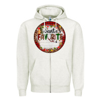 Oatmeal Heather custom name santas favorite nurse Zipper Hoodie - AdoDesignShop