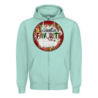Seafoam custom name santas favorite nurse Zipper Hoodie - AdoDesignShop