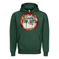 Sports Green custom name santas favorite nurse Zipper Hoodie - AdoDesignShop