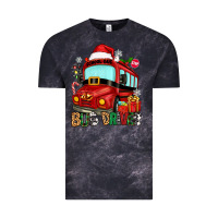 Cloud Black christmas bus driver Vintage Tee - Zillion Design Studio