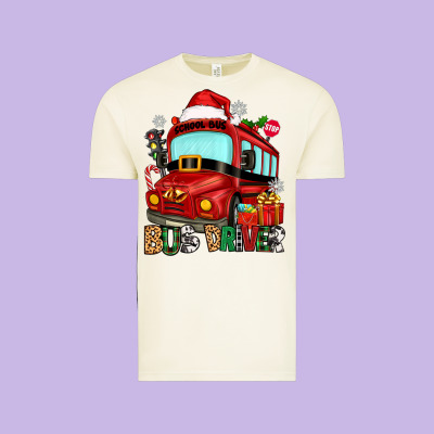 Christmas Bus Driver Vintage Tee Designed By Zillion Design Studio