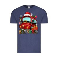 Vintage Denim christmas bus driver Vintage Tee - Zillion Design Studio