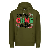 Army Green candy cane cutie Premium Hoodie - MaliasSmallBusiness