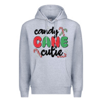 Heather Grey candy cane cutie Premium Hoodie - MaliasSmallBusiness