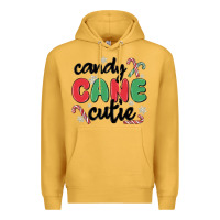 Mustard candy cane cutie Premium Hoodie - MaliasSmallBusiness