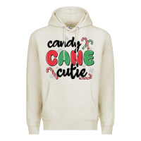 Oatmeal Heather candy cane cutie Premium Hoodie - MaliasSmallBusiness