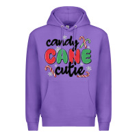 Purple candy cane cutie Premium Hoodie - MaliasSmallBusiness