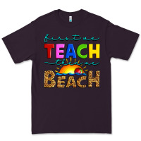 Plum first we teach then we beach Premium Tee - Artiststas