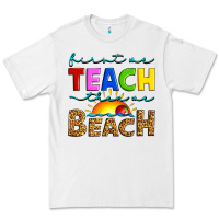 White first we teach then we beach Premium Tee - Artiststas
