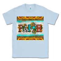 Dusty Blue faith cross and sunflower tumbler Classic Tee - HRA Design Shop