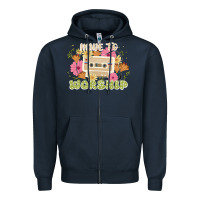 Navy made to worship Zipper Hoodie - JahusDesignShop