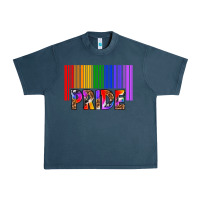 Midnight Navy barcode pride Urban Heavy Tee - texasbilliewilder
