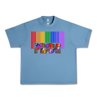 Pebble Blue barcode pride Urban Heavy Tee - texasbilliewilder