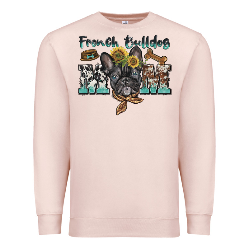 French Bulldog Mom Premium Sweatshirt by BarkalooDesign | Teevron