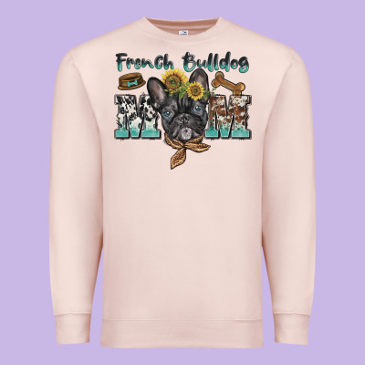 French Bulldog Mom Premium Sweatshirt Designed By Barkaloodesign