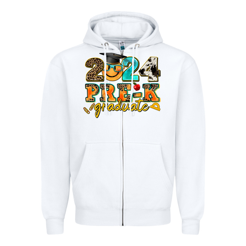 2024 Pre K Graduate Zipper Hoodie by AdoDesignShop | Teevron