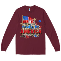 Burgundy made in america Long Sleeve Tee - Zillion Design Studio