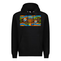 Black hanukkah with candlestick Premium Hoodie - AdoDesignShop