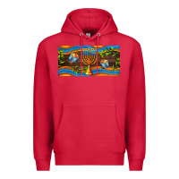 Cardinal hanukkah with candlestick Premium Hoodie - AdoDesignShop