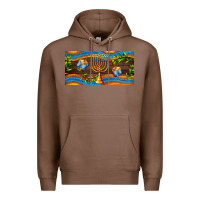 Chestnut hanukkah with candlestick Premium Hoodie - AdoDesignShop