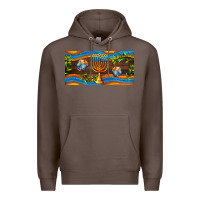 Coffee hanukkah with candlestick Premium Hoodie - AdoDesignShop