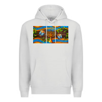 Dove Grey hanukkah with candlestick Premium Hoodie - AdoDesignShop
