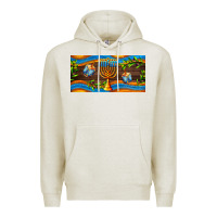 Oatmeal Heather hanukkah with candlestick Premium Hoodie - AdoDesignShop