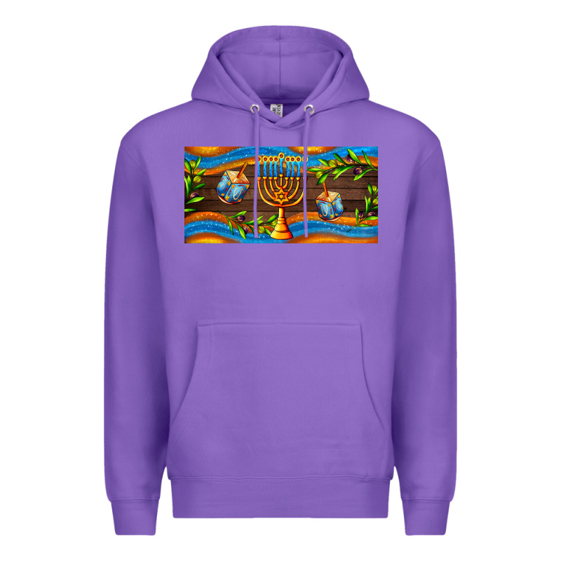 Hanukkah With Candlestick Premium Hoodie by AdoDesignShop | Teevron