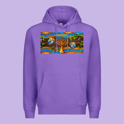 Hanukkah With Candlestick Premium Hoodie Designed By Adodesignshop