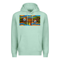 Seafoam hanukkah with candlestick Premium Hoodie - AdoDesignShop