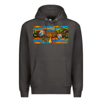 Smoke hanukkah with candlestick Premium Hoodie - AdoDesignShop