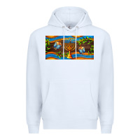 White hanukkah with candlestick Premium Hoodie - AdoDesignShop